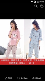Combo bộ mặc nhà (set 2 bộ)