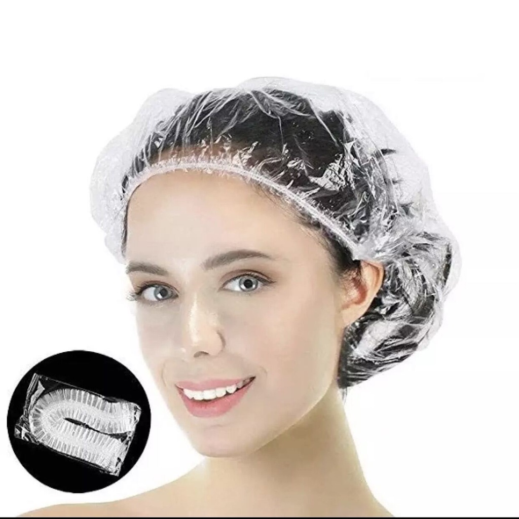 Set 5 mũ trùm đầu mũ ủ tóc nilon dùng 1 lần