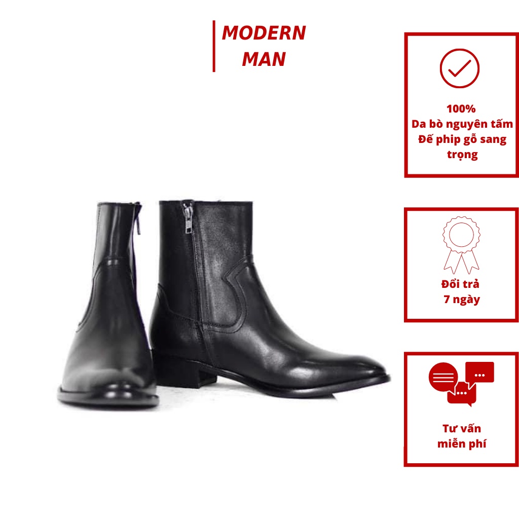 (ẢNH THẬT) ZIP BOOTS KÉO KHÓA DA BÒ - BẢO HÀNH 12 THÁNG