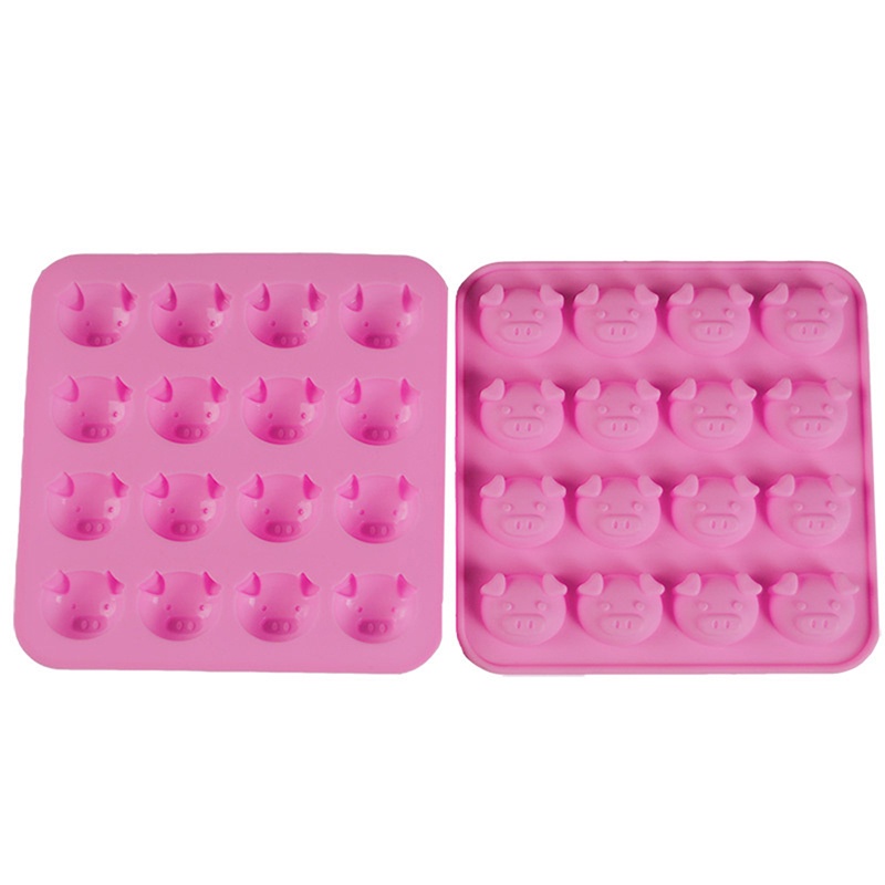 Khuôn Làm Bánh Chất Liệu Silicone Hình Chú Heo Dễ Thương