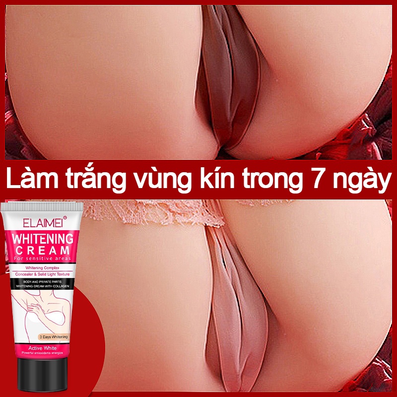 Kem làm trắng vùng kín em Làm Trắng Da Nách Giảm Thâm Đầu Gối Mông Bikini Khử Mùi Hôi Dưỡng Trắng Da Kem Hồng vùng kín