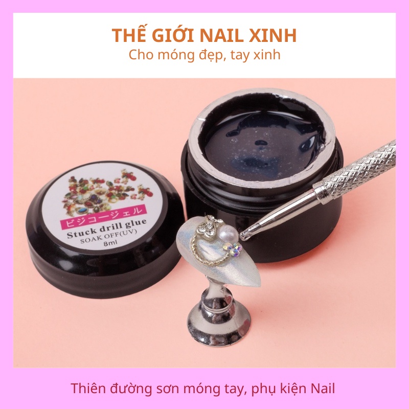 Gel gắn đá thường, đá khối, đá to, hoa, nơ...Siêu chắc