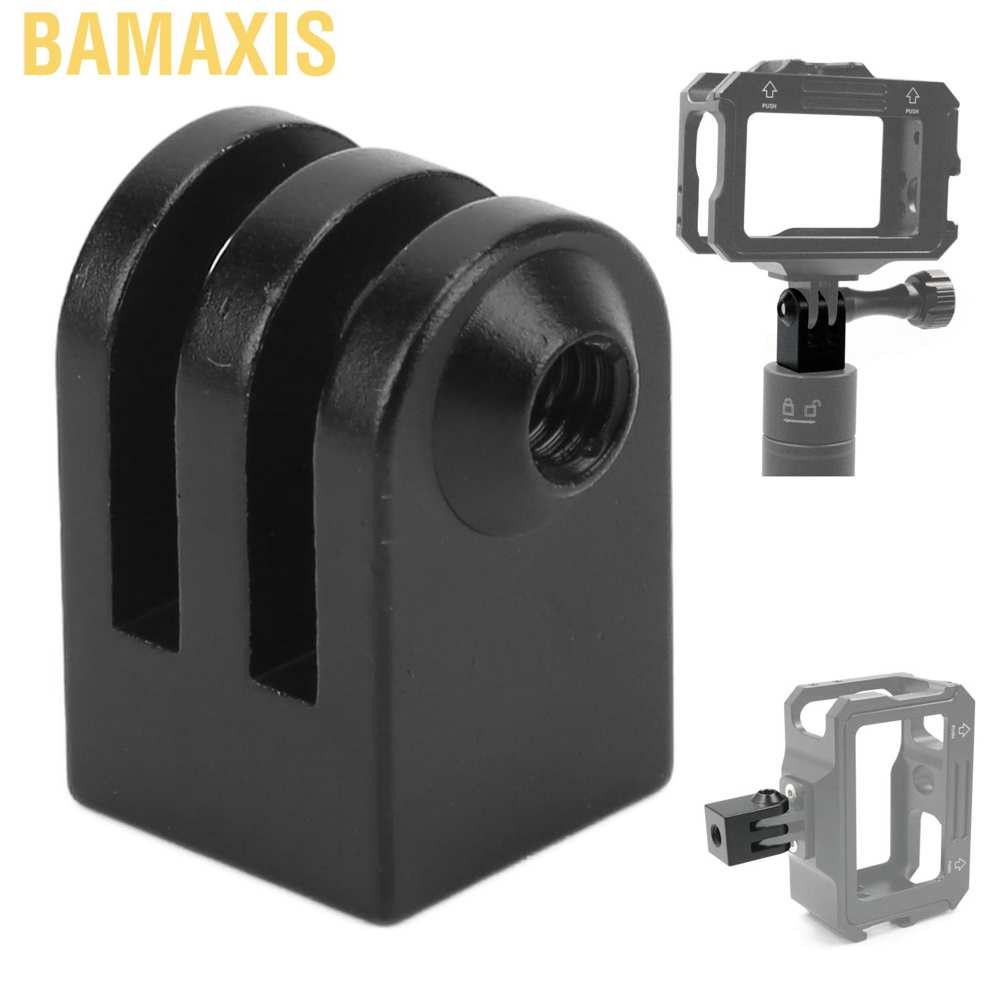 Ngàm gắn ba chân Bamaxis bằng hợp kim nhôm màu đen mini 1/4 inch cho camera chuyển động | BigBuy360 - bigbuy360.vn