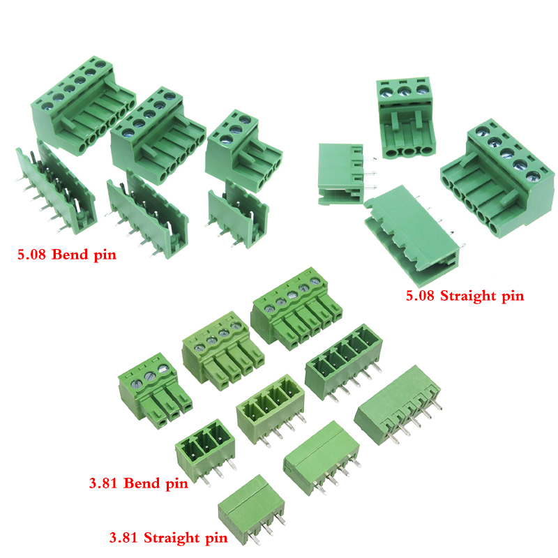 Bộ 10 Đầu Nối 15edgk3.81 Kf2Edgk Kf-2P 3p 4p 5p 6p 7p 8p 9p 10p 11p 12p