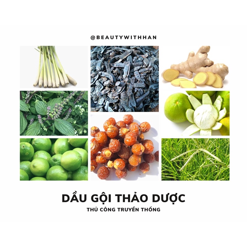 Dầu gội thảo dược kích mọc tóc @beautywithHan