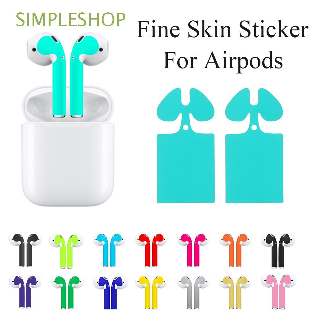 SIMPLESHOP PVC Ultra Thin Accessories Protective Cover Earbuds Decals Earphone StickerFor Apple Airpods