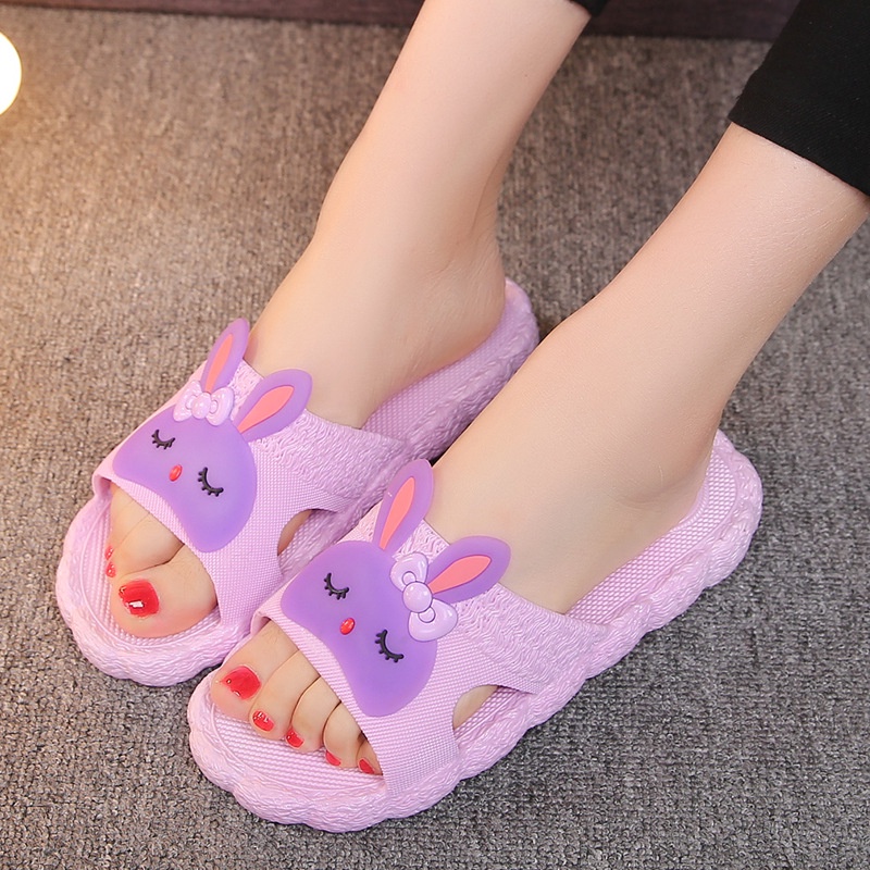 có hàng sẵnDép Nhựa Đi Trong Nhà Đế Dày Họa Tiết Hoạt Hình Dễ Thương Tth010