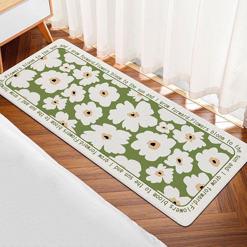 Thảm Chùi Chân Họa Tiết Hoa, Kích Thước 40x120cm