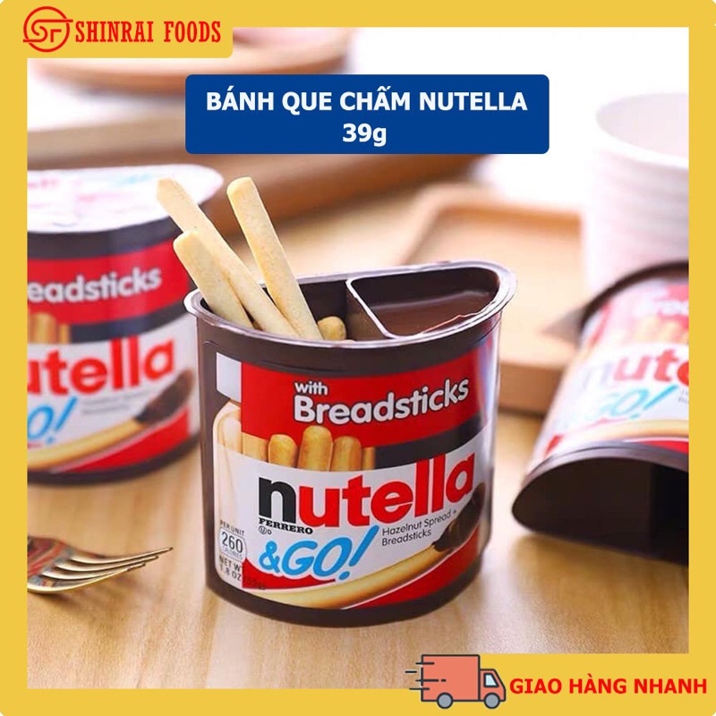 Bánh chấm socola Nutella Mỹ- hũ nhỏ 52gr