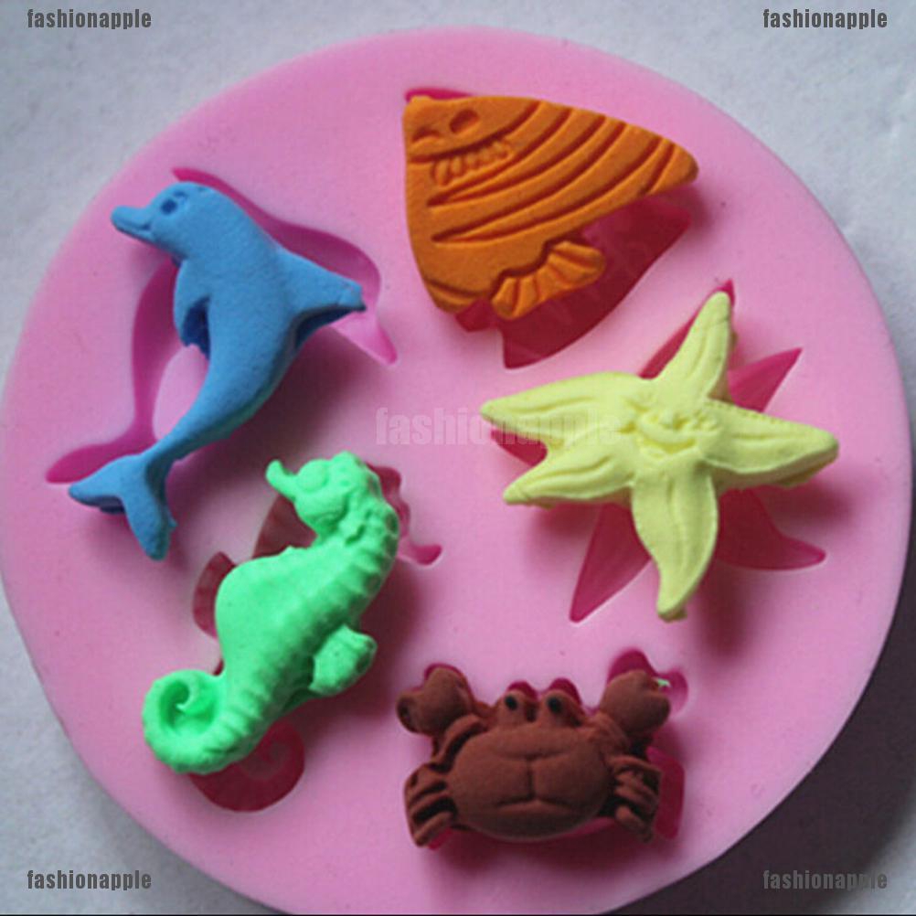 Khuôn Làm Bánh Chất Liệu Silicone Hình Bãi Biển Dễ Thương