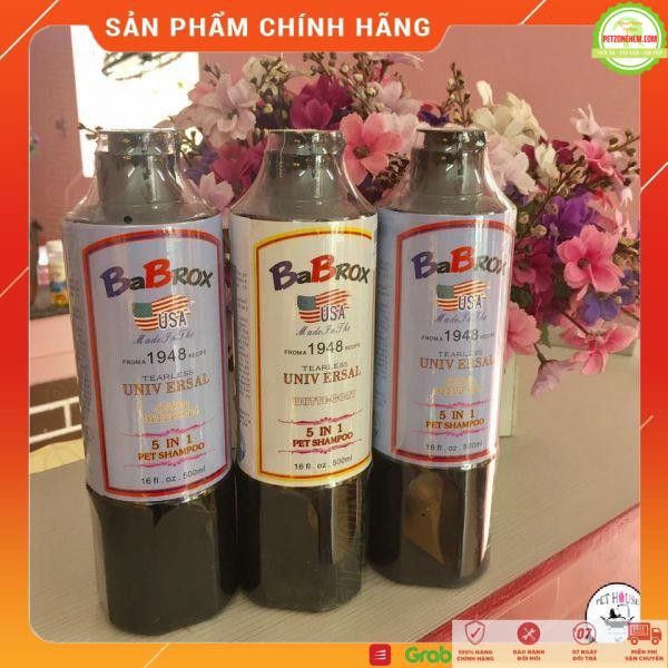 Dầu tắm Babrox chai 500ML USA-CHAI 500ML chuyên dùng Spa Grooming chó mèo