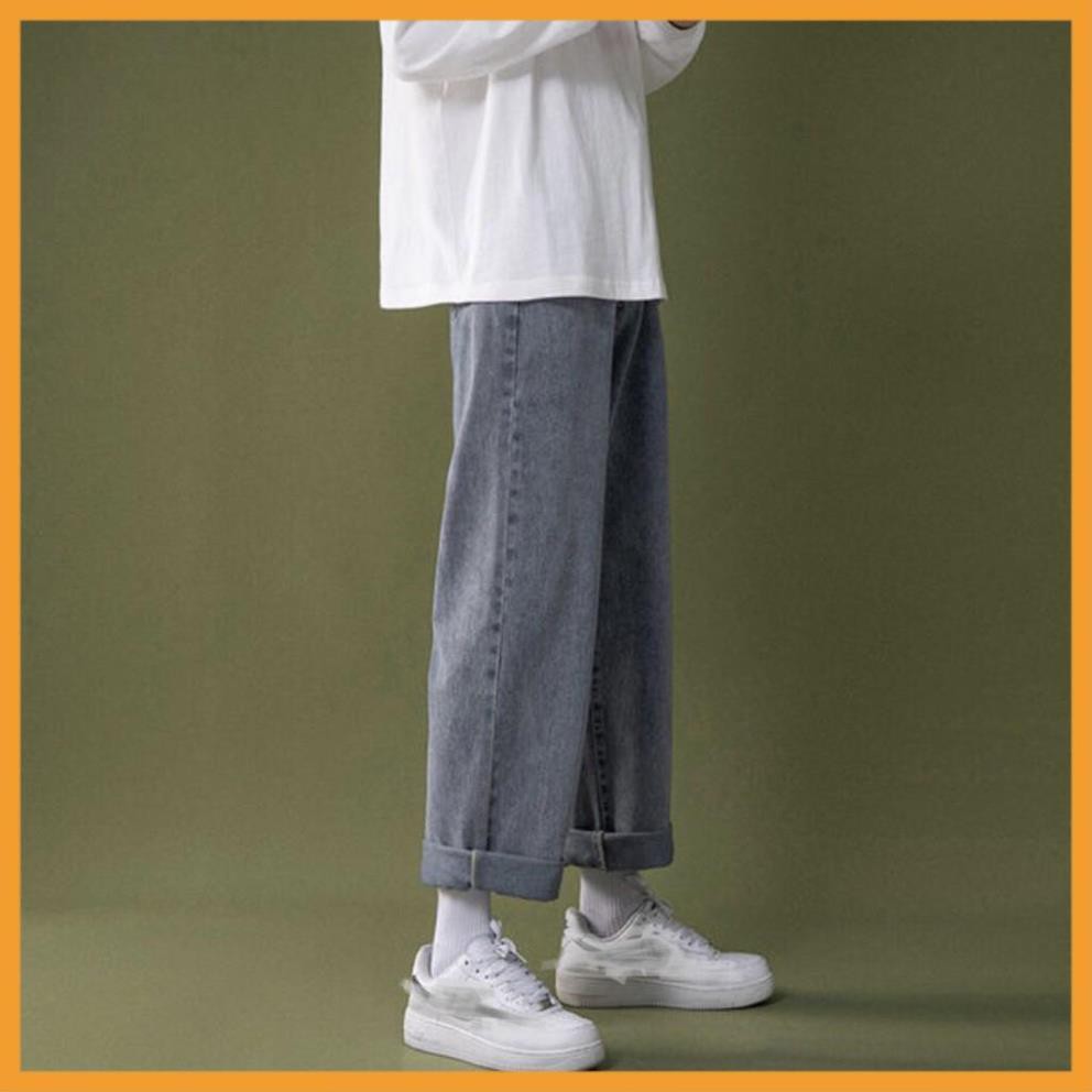 Quần Baggy Jean Nam Ống Suông Rộng Style Hàn Quốc 2021 Quần Kakki Nam