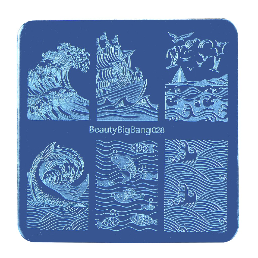 Tem dán móng họa tiết biển cả dùng trang trí
