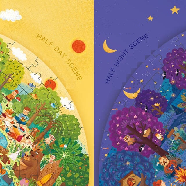 Bộ xếp hình Mideer 150 miếng 3 chủ đề: wandering through the space- a day in forest - animals around the world