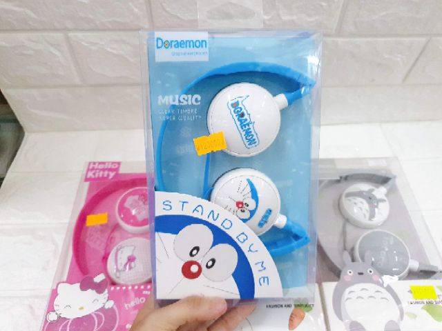 Tai nghe headphone dễ thương Doremon/ Hellokitty/ Totoro/ Cony 120k