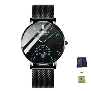 Đồng hồ nam cao cấp POEDAGAR P633 Chính Hãng Thiết kế siêu mỏng sang trọng,chống nước 3ATM