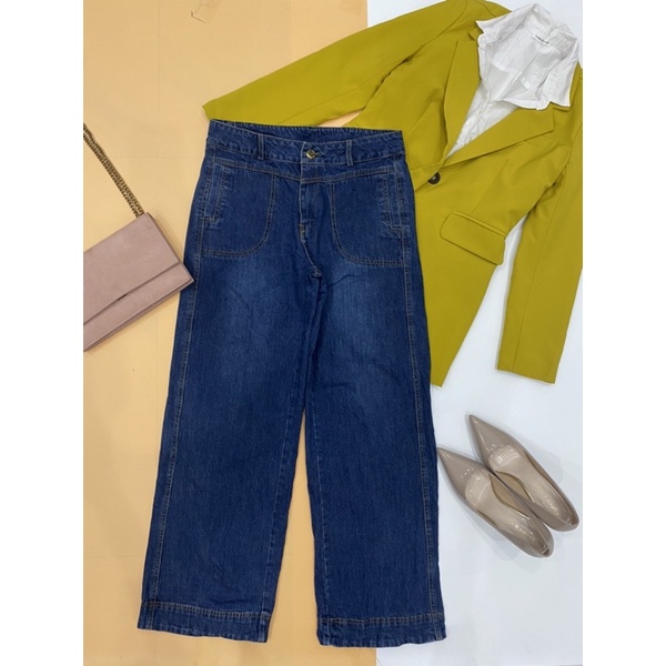 Quần jean ông suông nữ 2hand (Size L)