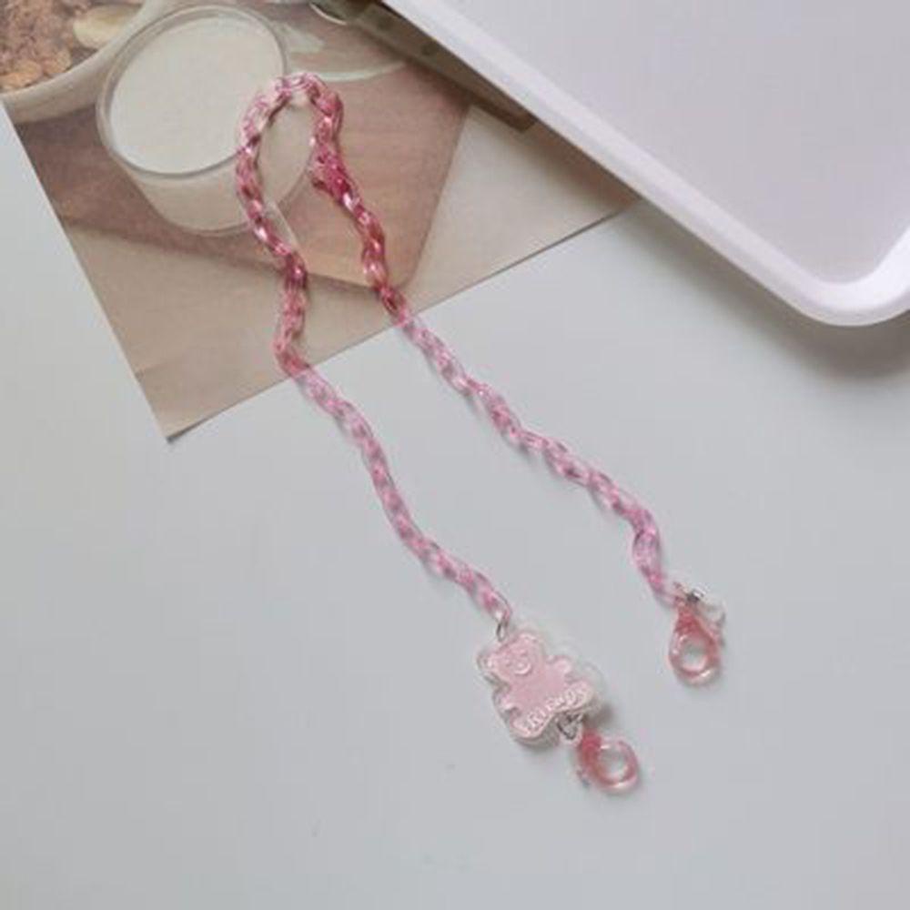 Dây Đeo Mắt Kính Bằng Acrylic Trong Suốt Họa Tiết Gấu Hoạt Hình Dễ Thương