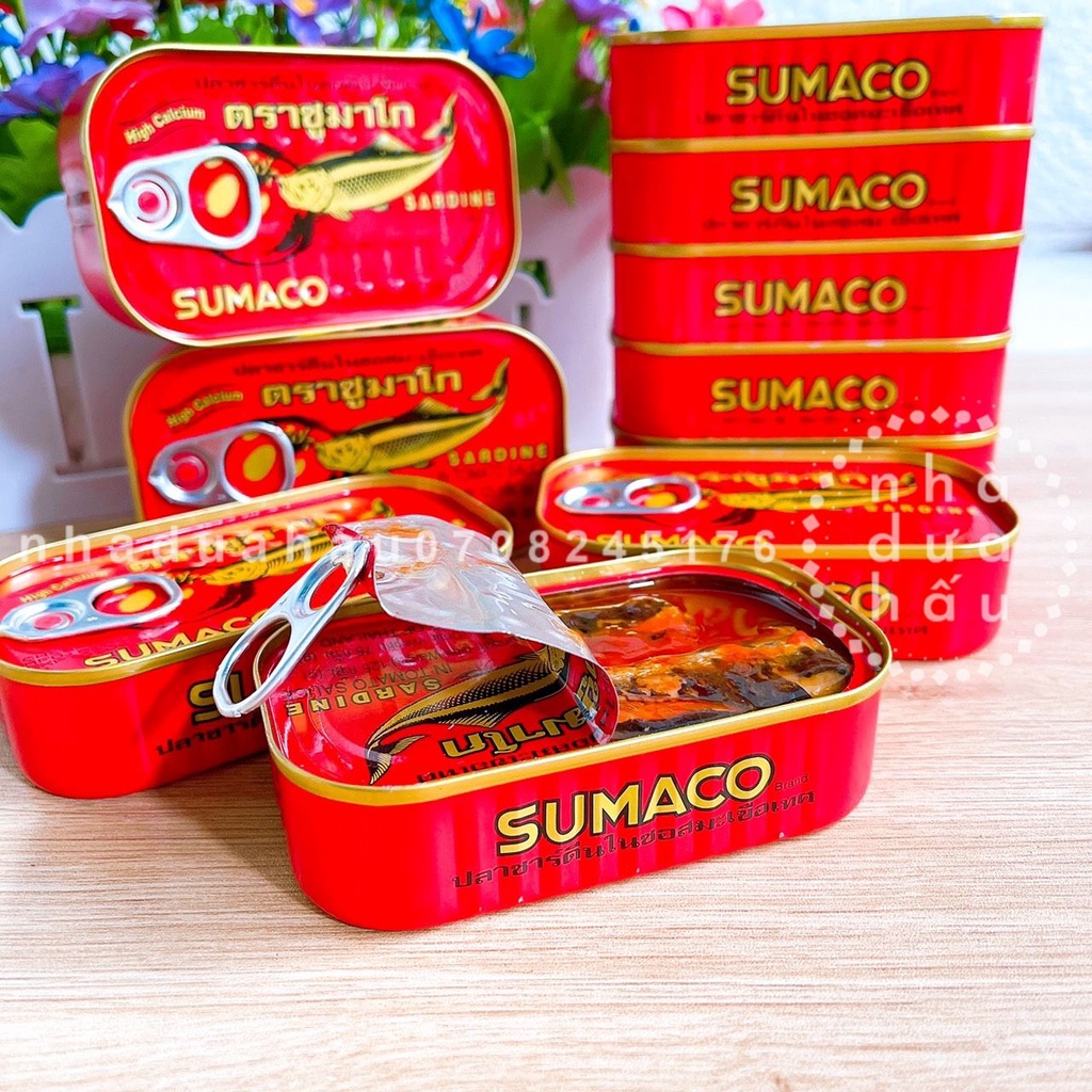 Một hộp cá mòi/ cá sốt cà SUMACO Thái Lan chuẩn xịn hộp 125g