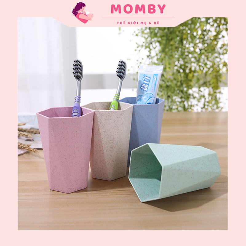 Cốc đánh răng nhựa lúa mỳ, cốc súc miệng đựng bàn chải