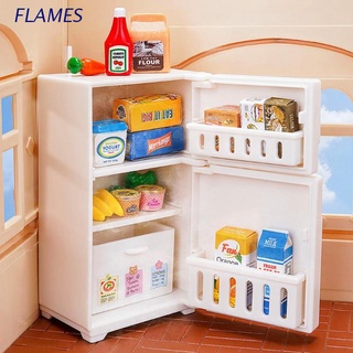 Tủ lạnh đồ chơi mini cho nhà búp bê 4 inch