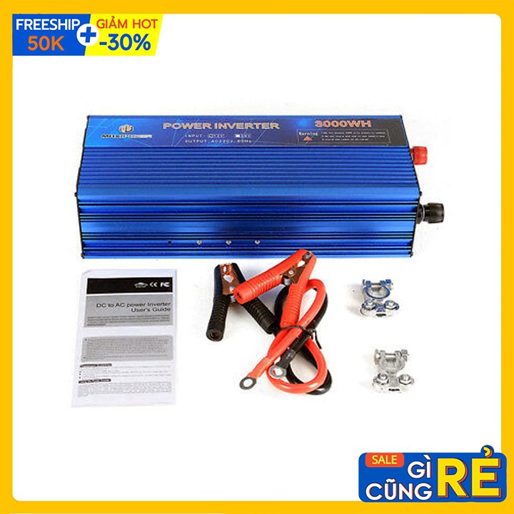Bộ Đổi Nguồn 12V Lên 220V 3000W