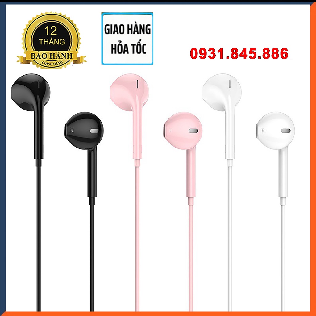⚡Mới⚡TAI NGHE ÂM THANH HAY HOCO M100 Plus M55 NHÉT TAI DÂY CÓ MIC JACK 3.5mm Chính Hãng cho Điện Thoại IPhone Android