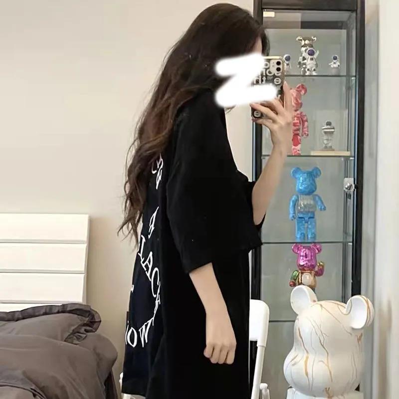 COZOK Áo Thun Ngắn Tay Dáng Rộng Thời Trang retro Dễ Phối Đồ