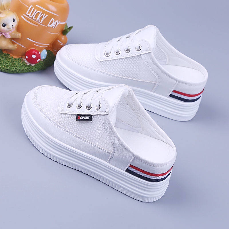 Dép đế xuồng Dép Bít Mũi Thiết Kế Mới Kiểu Lưới Thời Trang Xuân Hè Cho Nữ