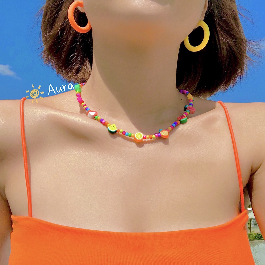Vòng cổ Trái cây nhiệt đới cute Handmade Aura