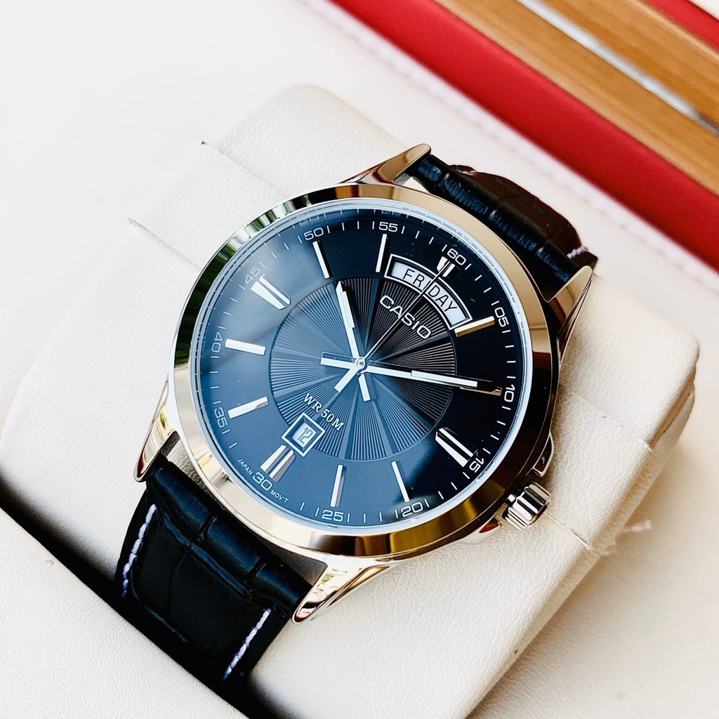 Đồng Hồ Casio Nam Dây Da MTP-1381L-1AVDF Chính Hãng