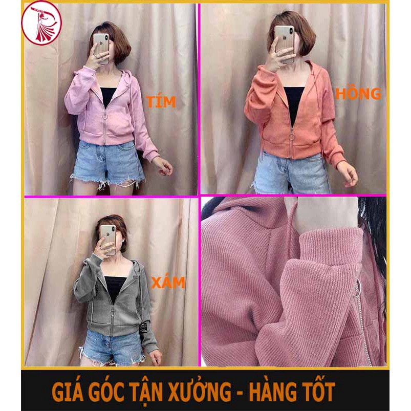 ❤️ HÀNG HOOT ❤️ Áo khoác NỮ CHẤT len tăm from ngắn có nón siêu cưng .VẢI DÀY DẶN From dưới RỘNG DƯỚI 70kg
