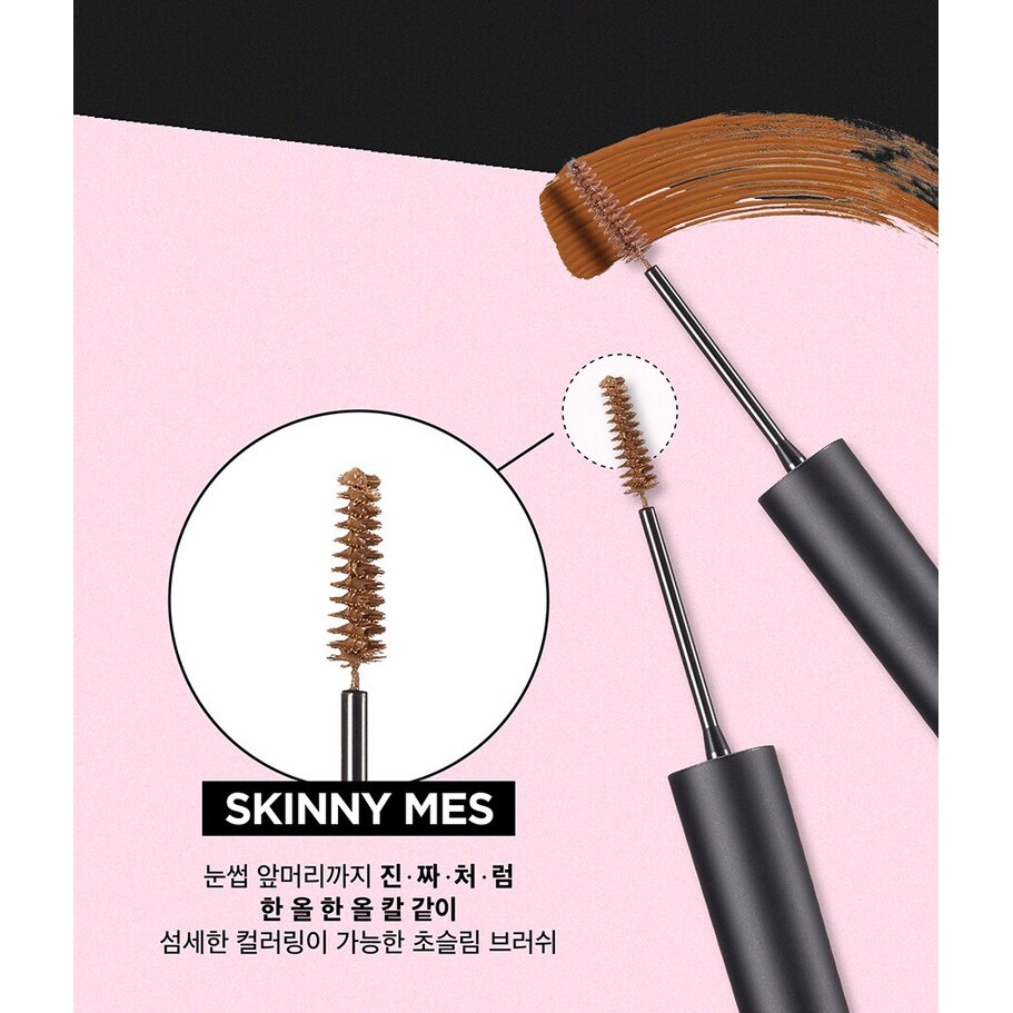 [ĐỌC KỸ MÔ TẢ] Mascara Chân Mày Lilybyred Skinny Mes Brow Mascara - màu nâu tây #1 Light Brown (Hàn quốc)