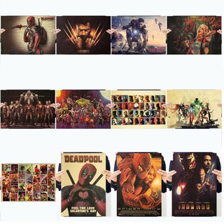 Poster dán trang trí tường in hình Siêu Anh Hùng Marvel