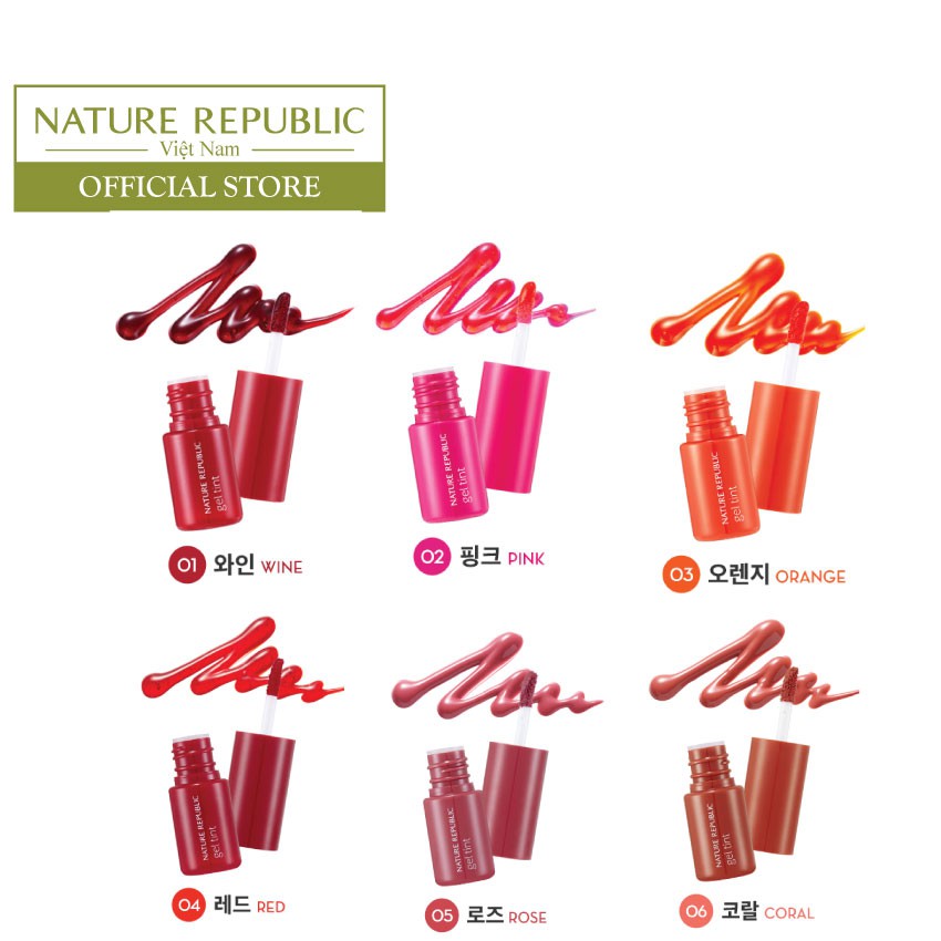 Son Tint lâu trôi NATURE REPUBLIC Pure Shine Lip Tint 9ml