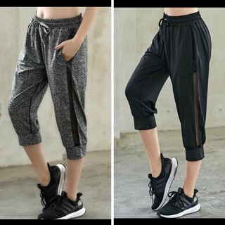 [Hot] Quần Tập Gym Yoga Nữ Jogger Lửng Thể Thao Phối Lưới