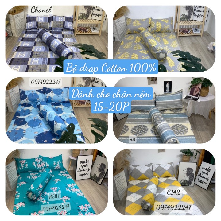 Ga giường Cotton 100% Thắng Lợi chính hãng IN LOGO THẮNG LỢI, không xù lông, không phai màu, nệm (15-20p)