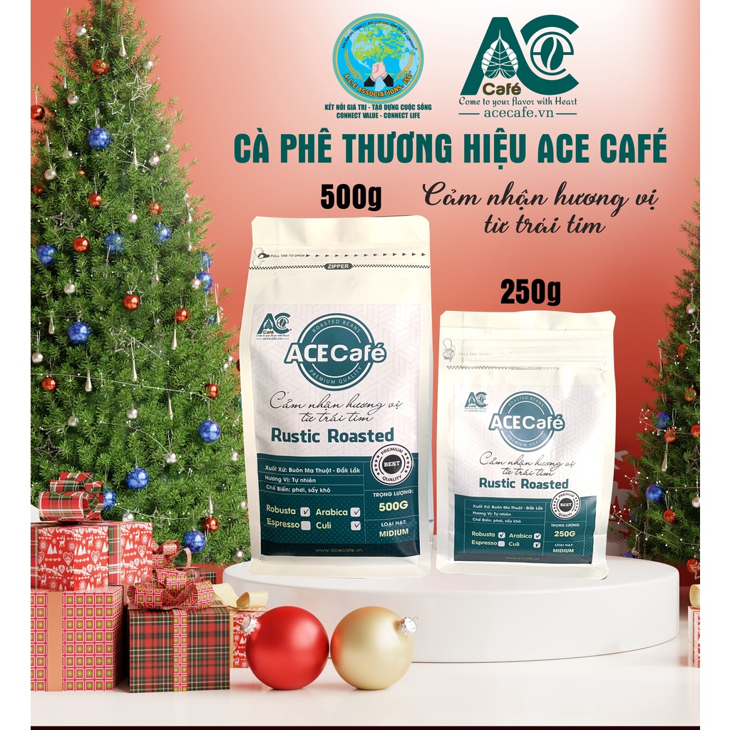 CAFE NGUYÊN CHẤT ĐẶC BIỆT ACE 500g - PHA MÁY - PHA PHIN - COLD BREW CỰC NGON - GIÁ CỰC TỐT