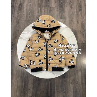 A524 - Áo khoác phao mickey vàng nude cho bé