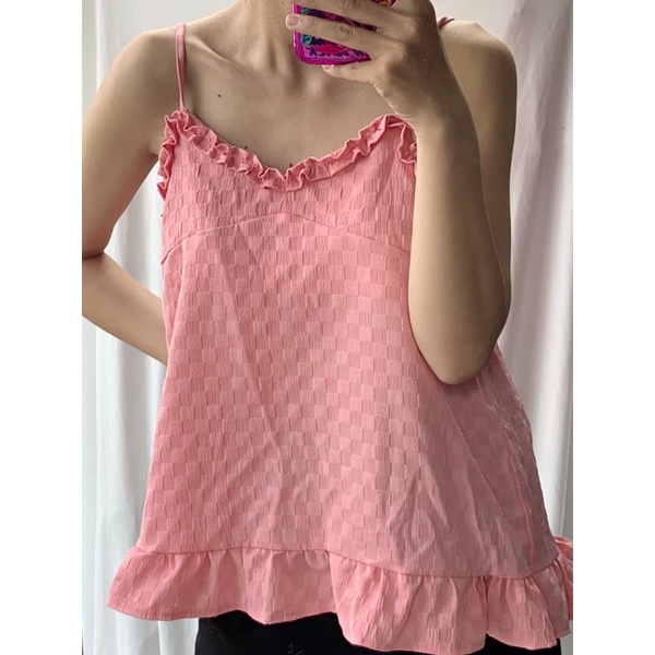 TIRTWO | Áo hai dây hoạ tiết ô vuông - Design by TUDO