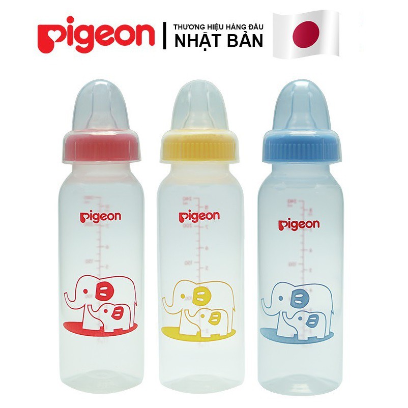 Bình sữa Pigeon 120ml / 240ml cổ hẹp PP tiêu chuẩn