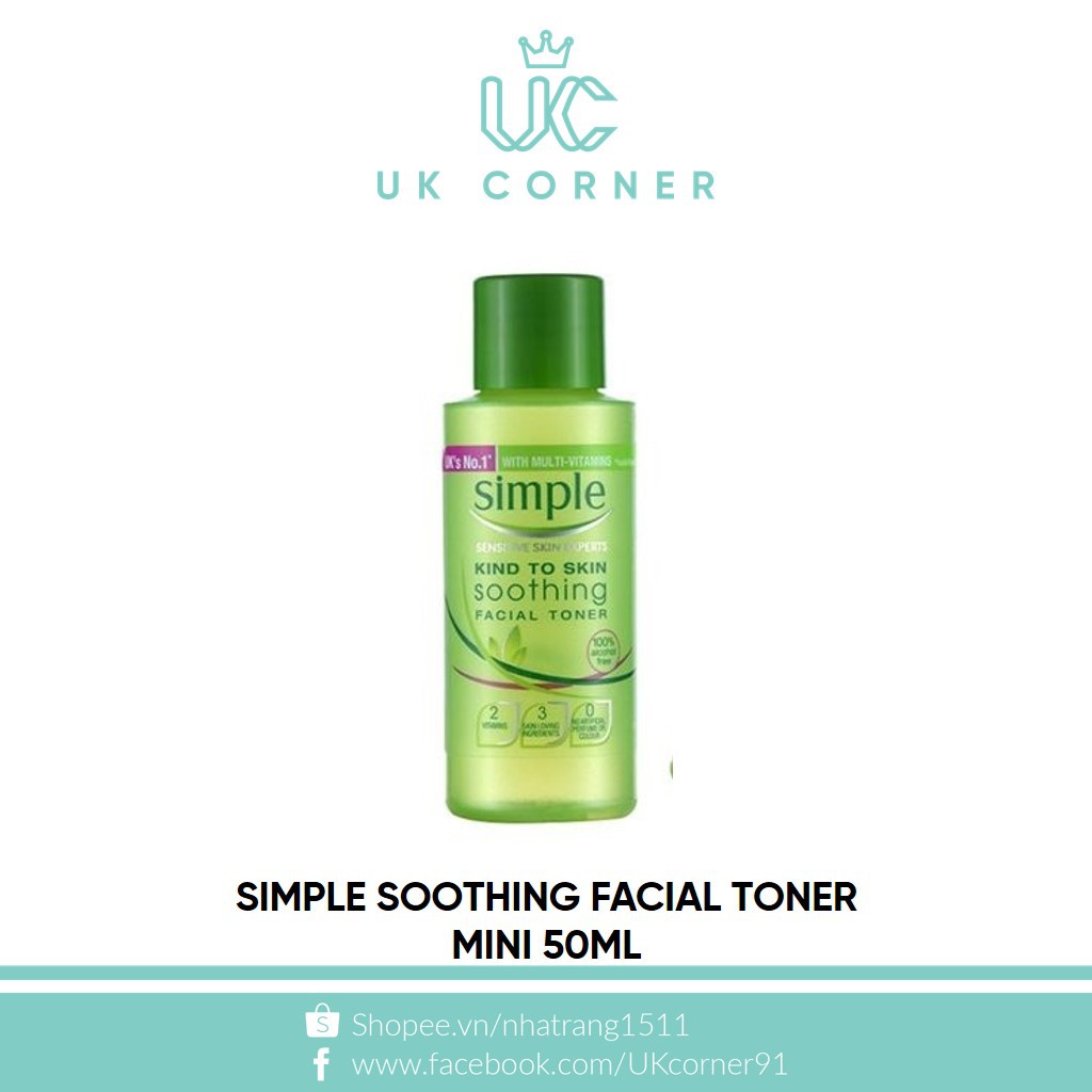 [Toner Simple mẫu mới nhất - có mùi thơm nhẹ] Nước cân bằng dịu nhẹ Simple Kind To Skin Soothing Facial Toner | BigBuy360 - bigbuy360.vn