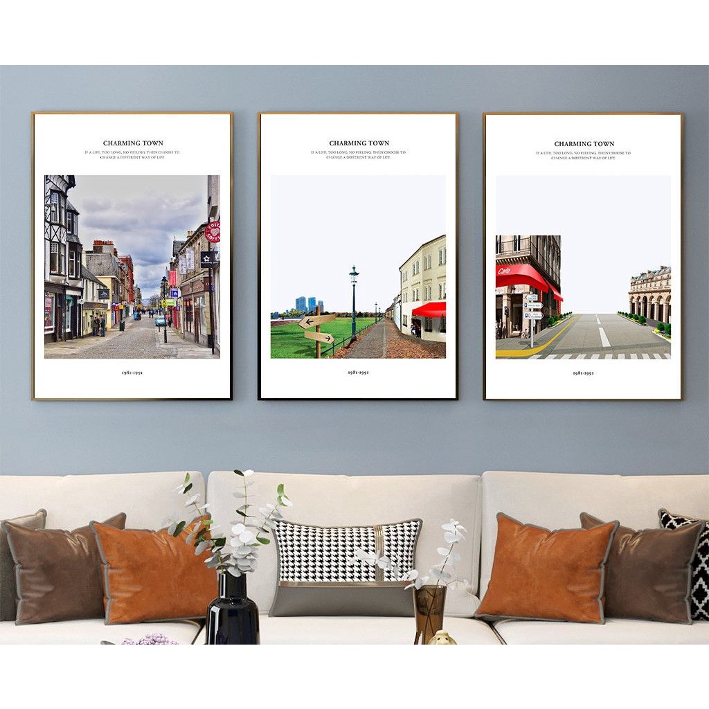 Tranh Tráng Gương CAO CẤP thành phố châu âu pari  Tranh Treo Tường Phòng Khách , Decor Hiện Đại, Sang Trọng | Melyhome