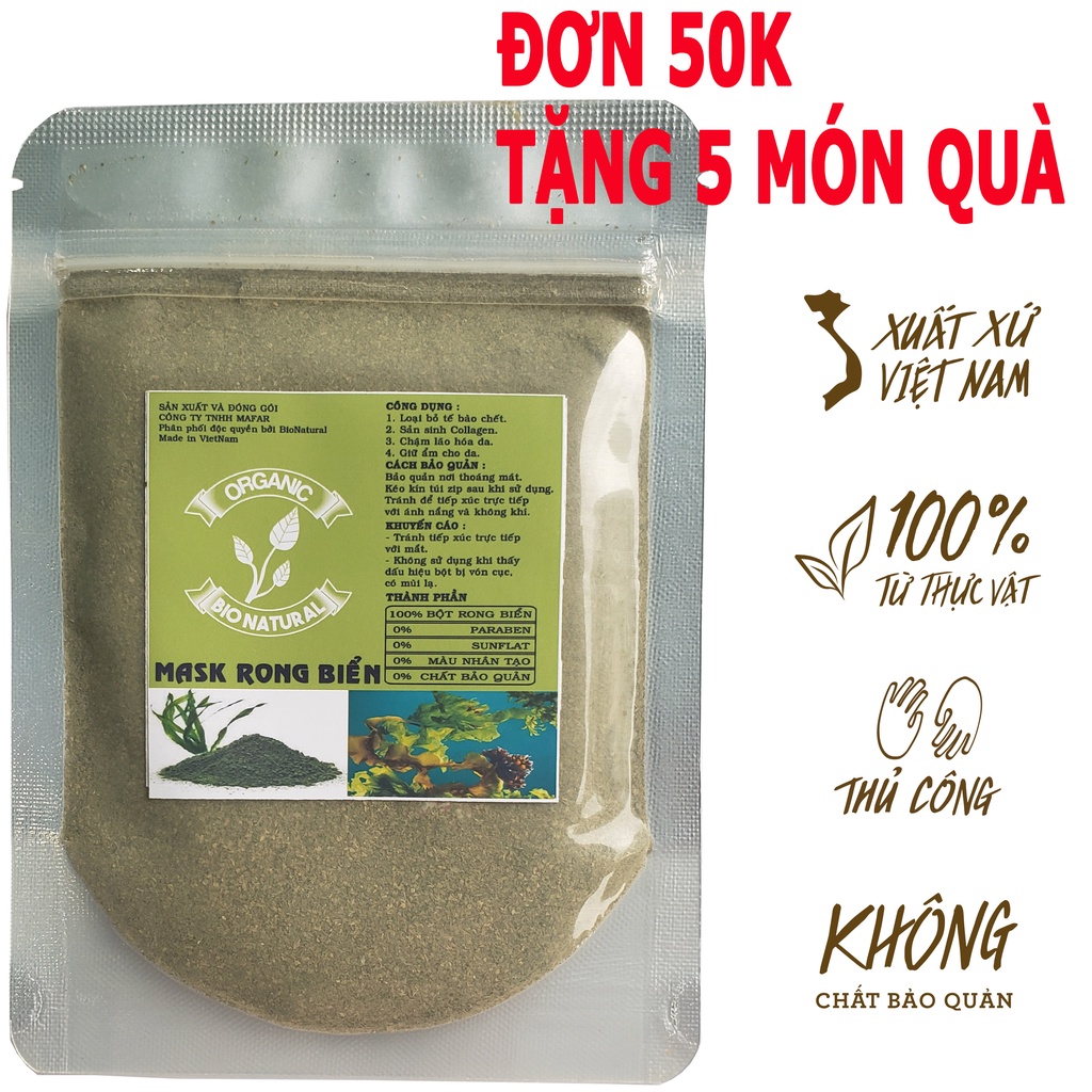 Bột Đắp Mặt Nạ Thiên Nhiên Bột Rong Biển Nguyên Chất (Handmade)
