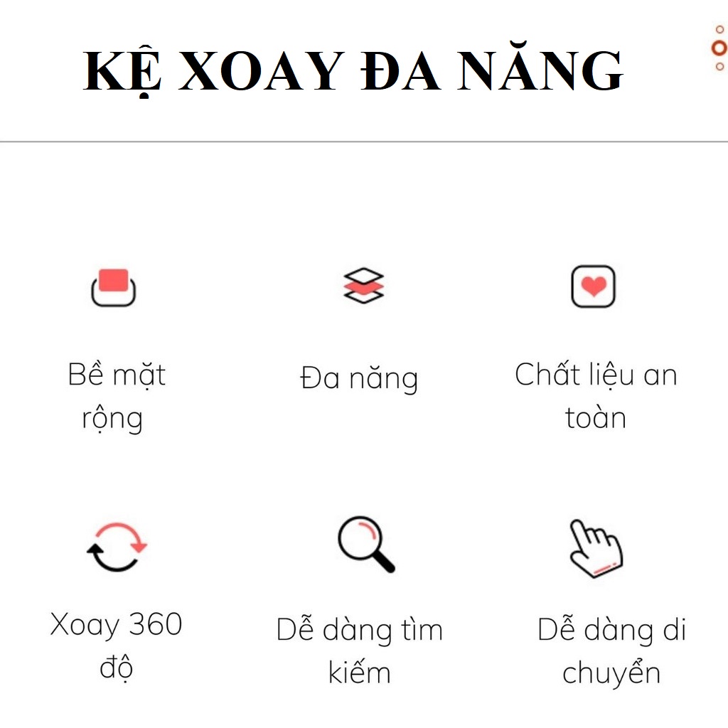 Khay Đựng Mỹ Phẩm, Hoa Quả, Đồ Dùng Nhà Bếp Đa Năng ECOCO Xoay 360 Độ, Kệ Đựng Đồ Nhà Tắm Tiện Dụng