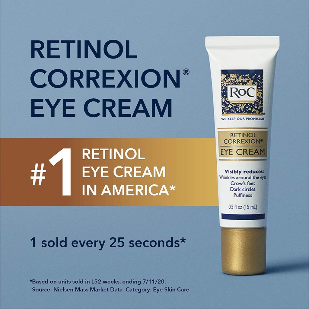 (15ml) Kem Mắt RoC Eye Cream RETINOL CORREXCION Chính Hãng (USA)