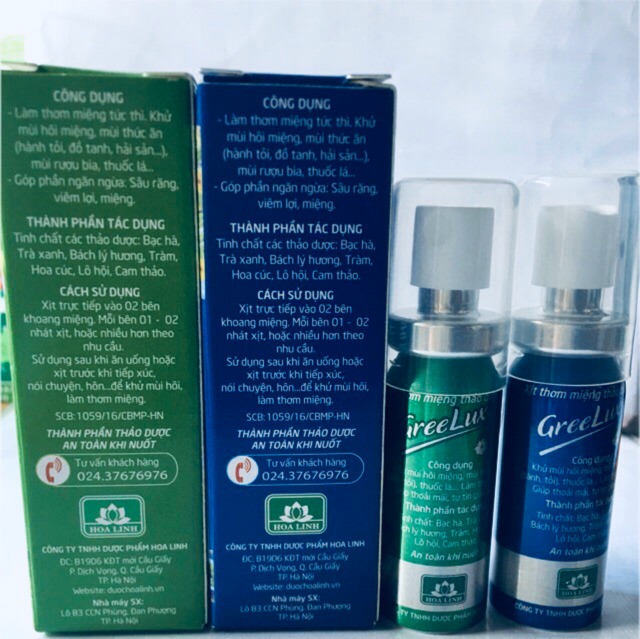 Xịt thơm miệng thảo dược GreeLux