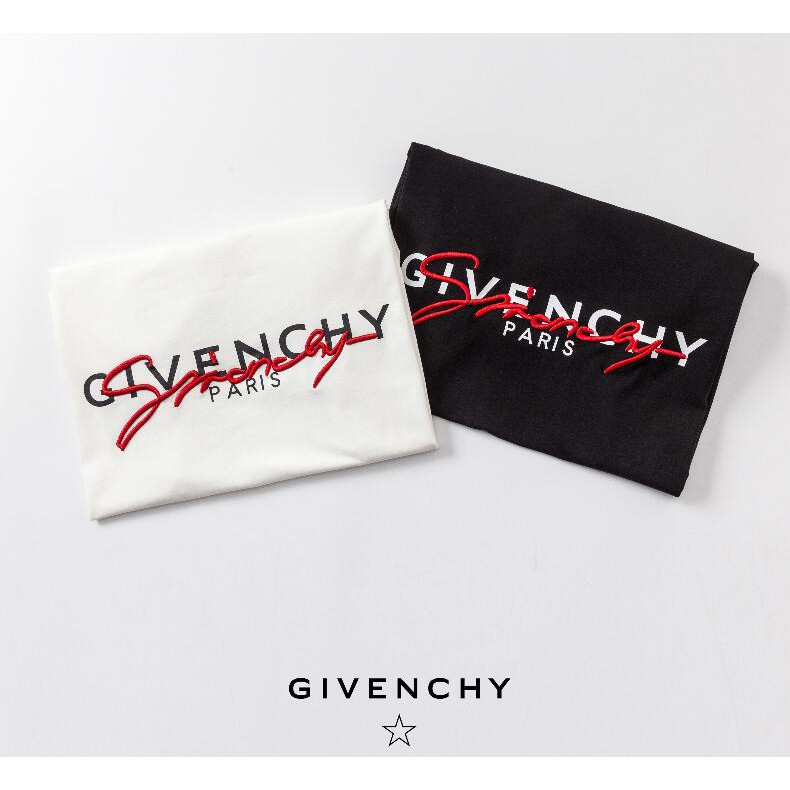 Áo Thun Cotton Ngắn Tay In Chữ Givenchy Thời Trang Cho Nam Và Nữ