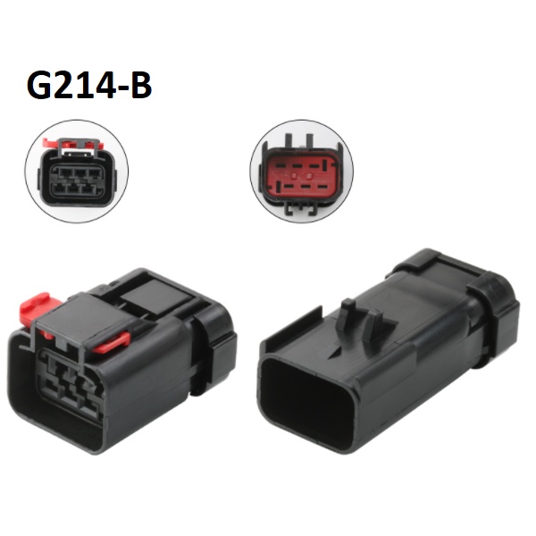 G214-Giắc cắm máy bơm nhiên liệu điện tử 6 lỗ 2.8mm