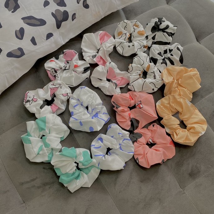 Dây cột tóc họa tiết siêu cute dễ thương phong cách Hàn Quốc